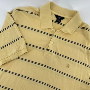 Brooks Brothers Polo Shirt Striped Cotton‎ Casual Short Sleeve Mens Large